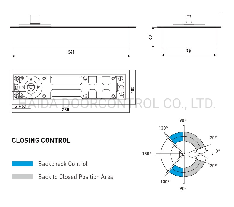 Ce Certificate High Quality Dorma Ts80 Floor Spring